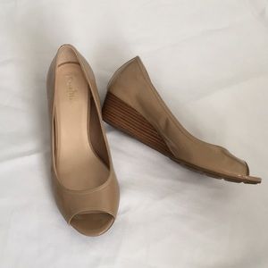 Cole Haan Tan Wedges Size 8.5